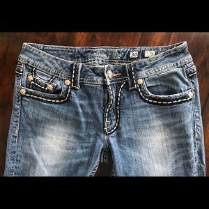 Woman’s Miss Me denim Bermuda length shorts